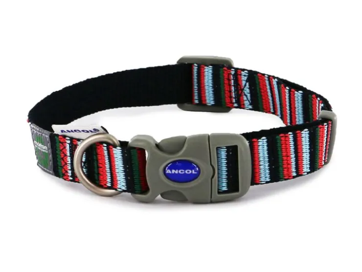 USPCA ANCOL NAVY CANDY STRIPE COLLAR