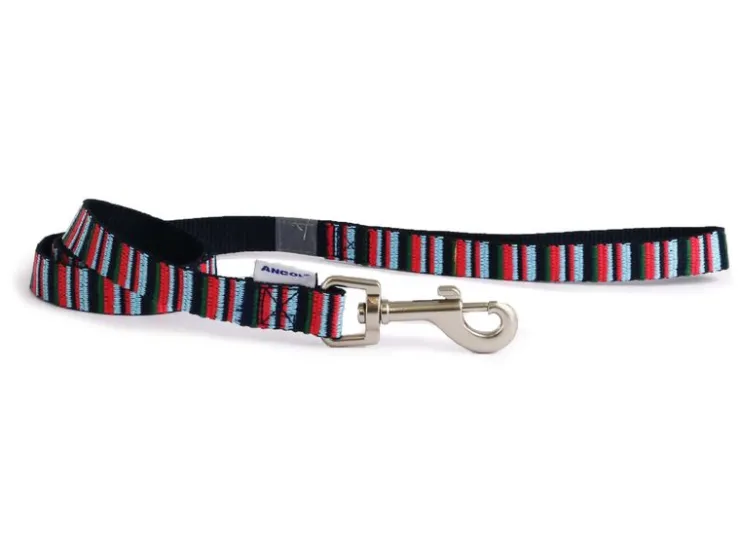 USPCA ANCOL NAVY CANDY STRIPE LEAD