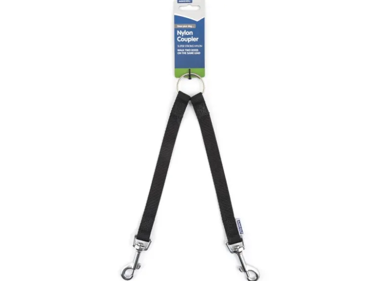 USPCA ANCOL SEWN NYLON BLACK COUPLER
