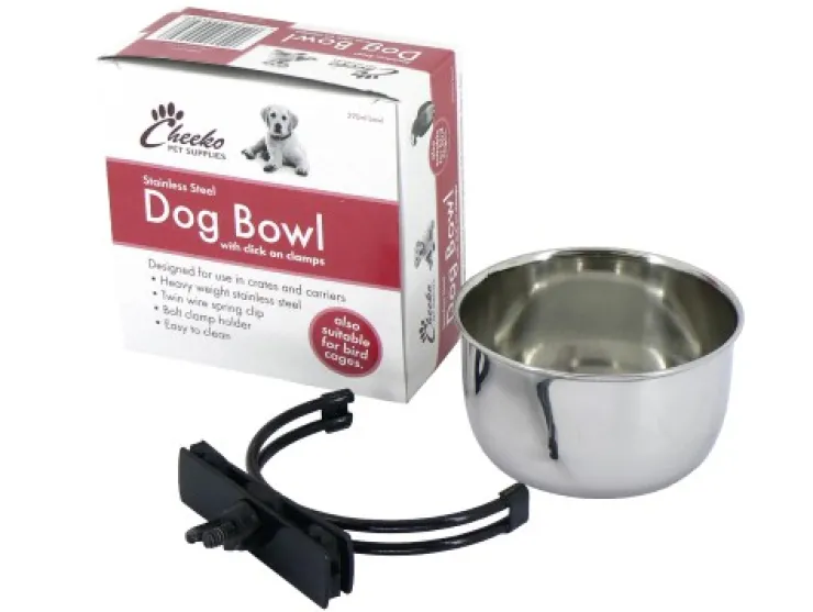 USPCA DOG BOWL W/CLAMPS